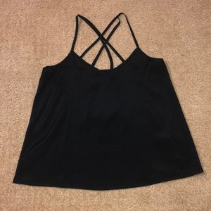 strappy back flowy tank top